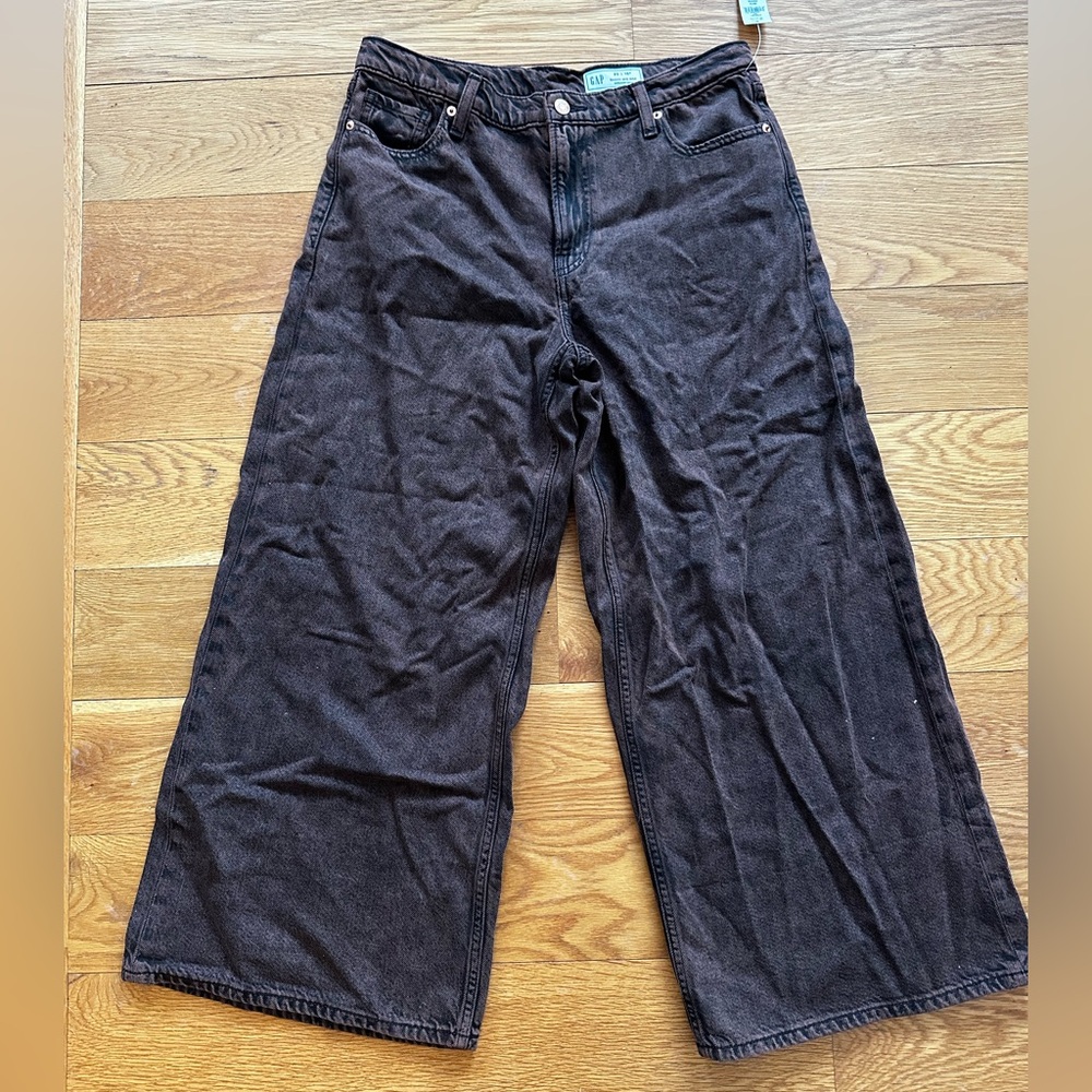 GAP Baggy Mid Rise Brown Jeans - Picture 3 of 6